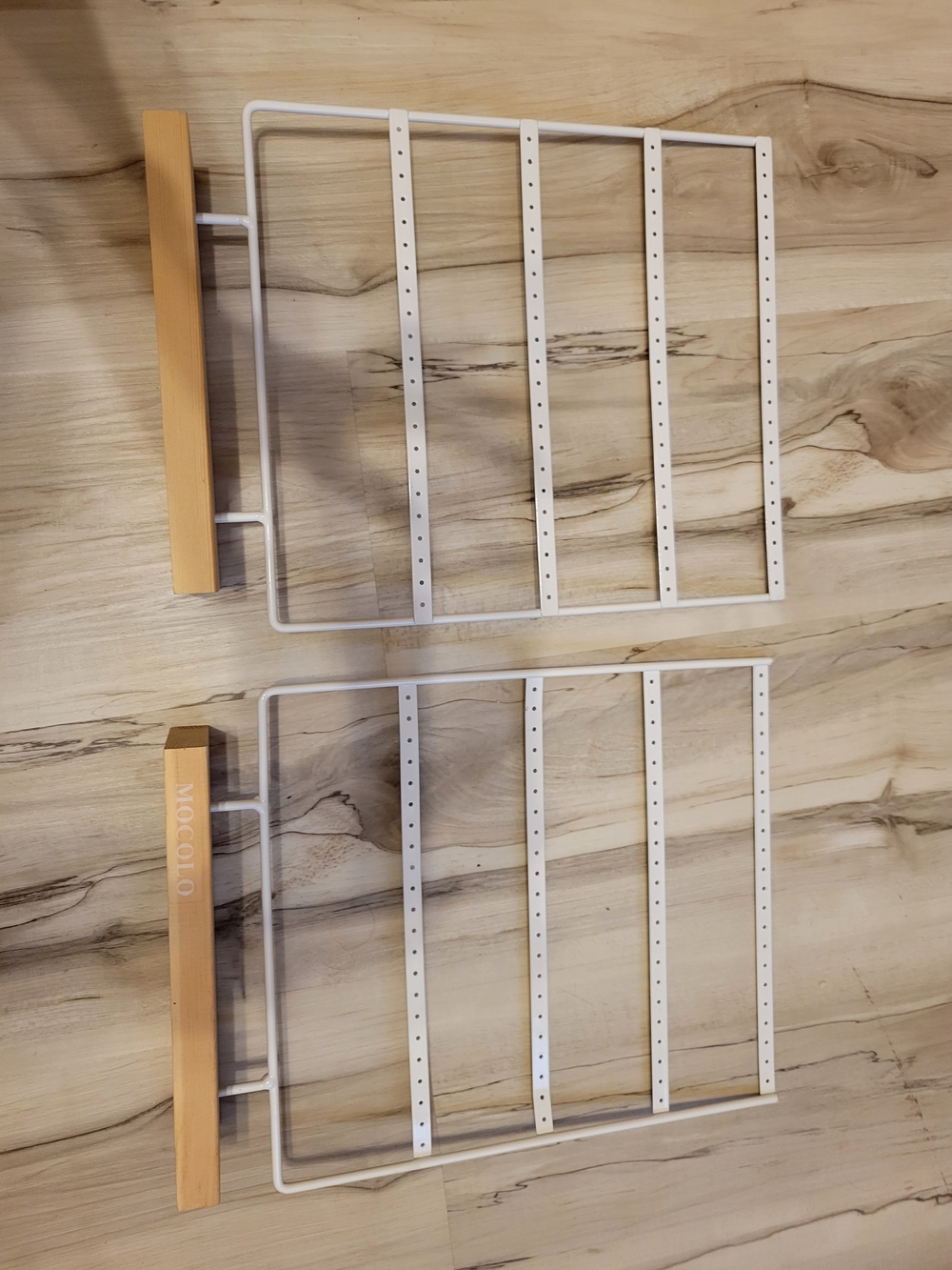 Wood & White Metal Standing Earring Organizer - Pair - Picture 2 of 4